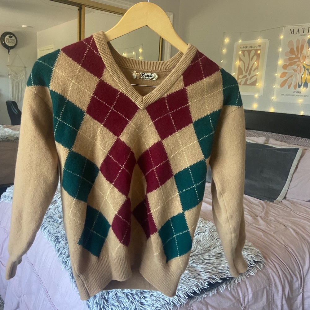 Pringle Of Scotland Lambswool Argyle Sweater 38/97